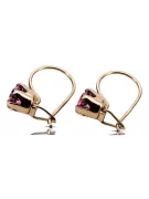 Earrings Vintage Ruby Original Vintage 14K Rose Gold vec056r